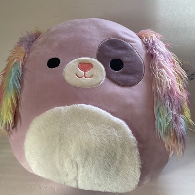 Squishmallows Barb The Dog 16'' Plush Purple Dog/Rainbow Floppy Ears Read Desc.