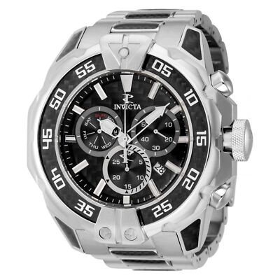 Pre-owned Invicta Watch  37703 Carbon Hawk Menu 57 Stainless Steel