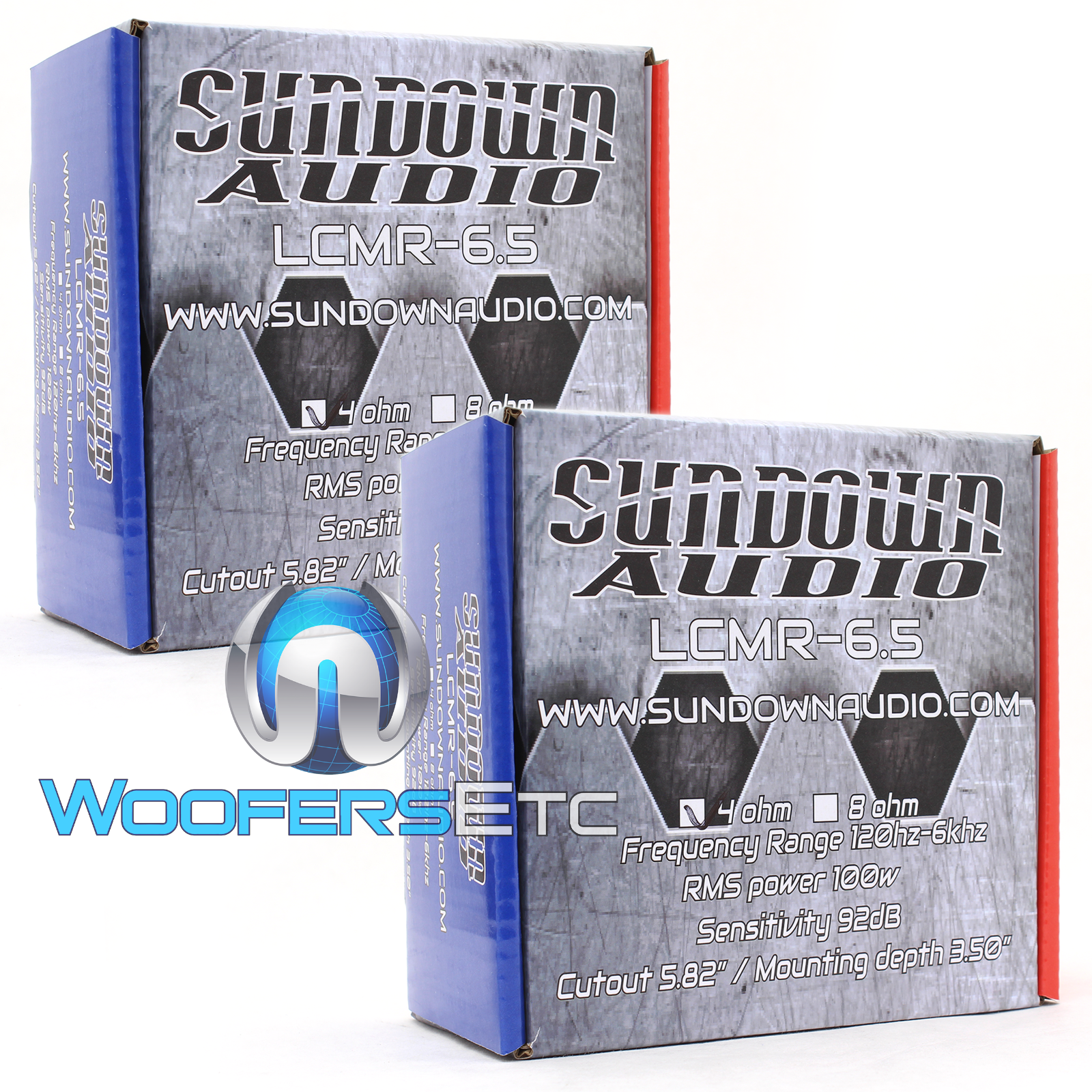 2 SUNDOWN AUDIO LCMR-6.5 PRO AUDIO 6.5" 100W RMS 4-OHM MIDRANGE SPEAKERS NEW