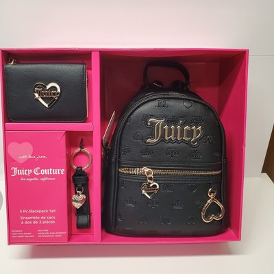 Juicy Couture Liquorice mimi backpack & cardcase & Keychain in a gift box