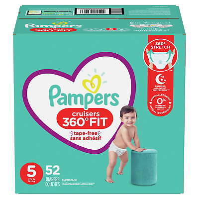 Cruisers 360 Disposable Diapers Size 5, 52 Count