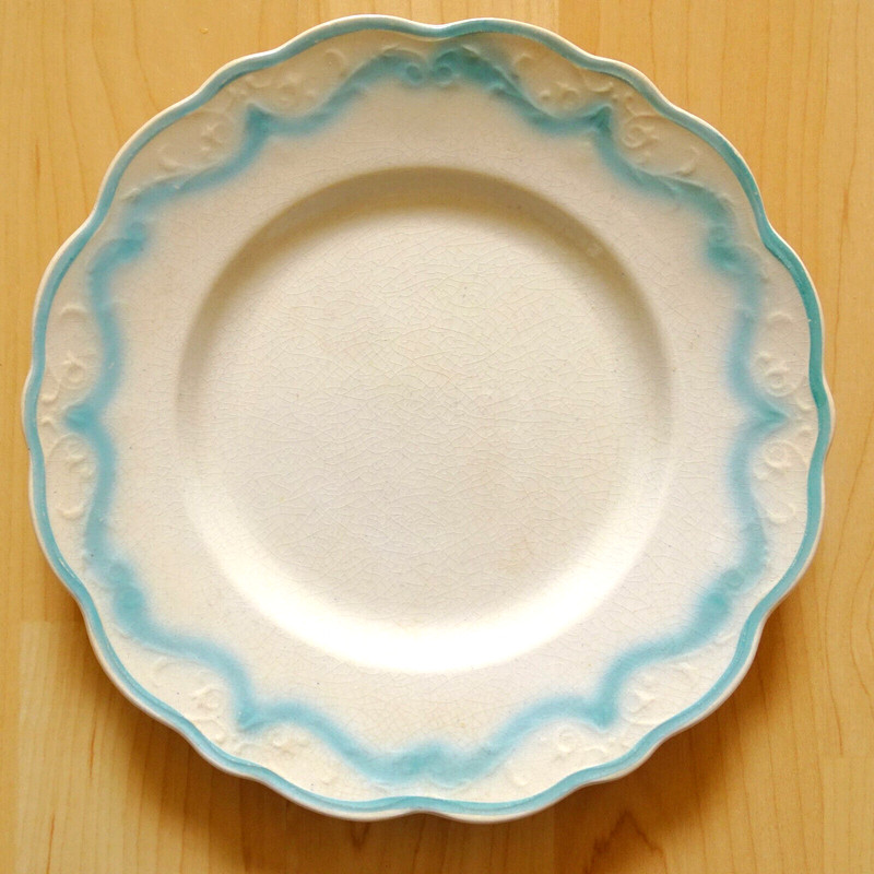 Antik Dessertteller RÃRstrand Flytande Turkos Sehr Selten 1920er Jahre Schweden