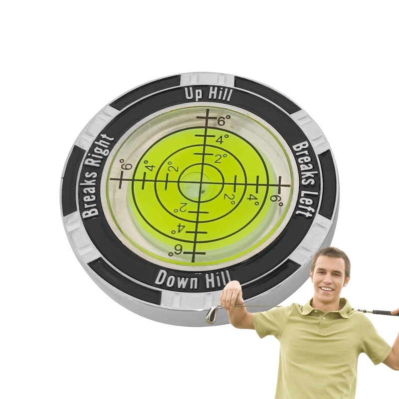 Golf Green Reader Pro Putt Golf Ball Marker round Bubble Level High Precision