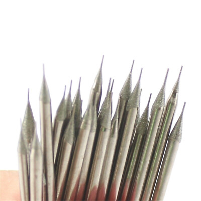 30Pcs 0.4mm Diamond Coated Hole Saw Drill Solid Bits for Jewelry Gems Glass Tile