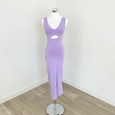 Kookai Dress Womens Size 0 AU 6 Passion Flower Rachelle Midi Bodycon Cut Out New