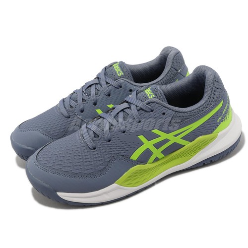 Asics GEL-Resolution 9 GS Steel Blue Hazard Green Kids Women Tennis 1044A067-400