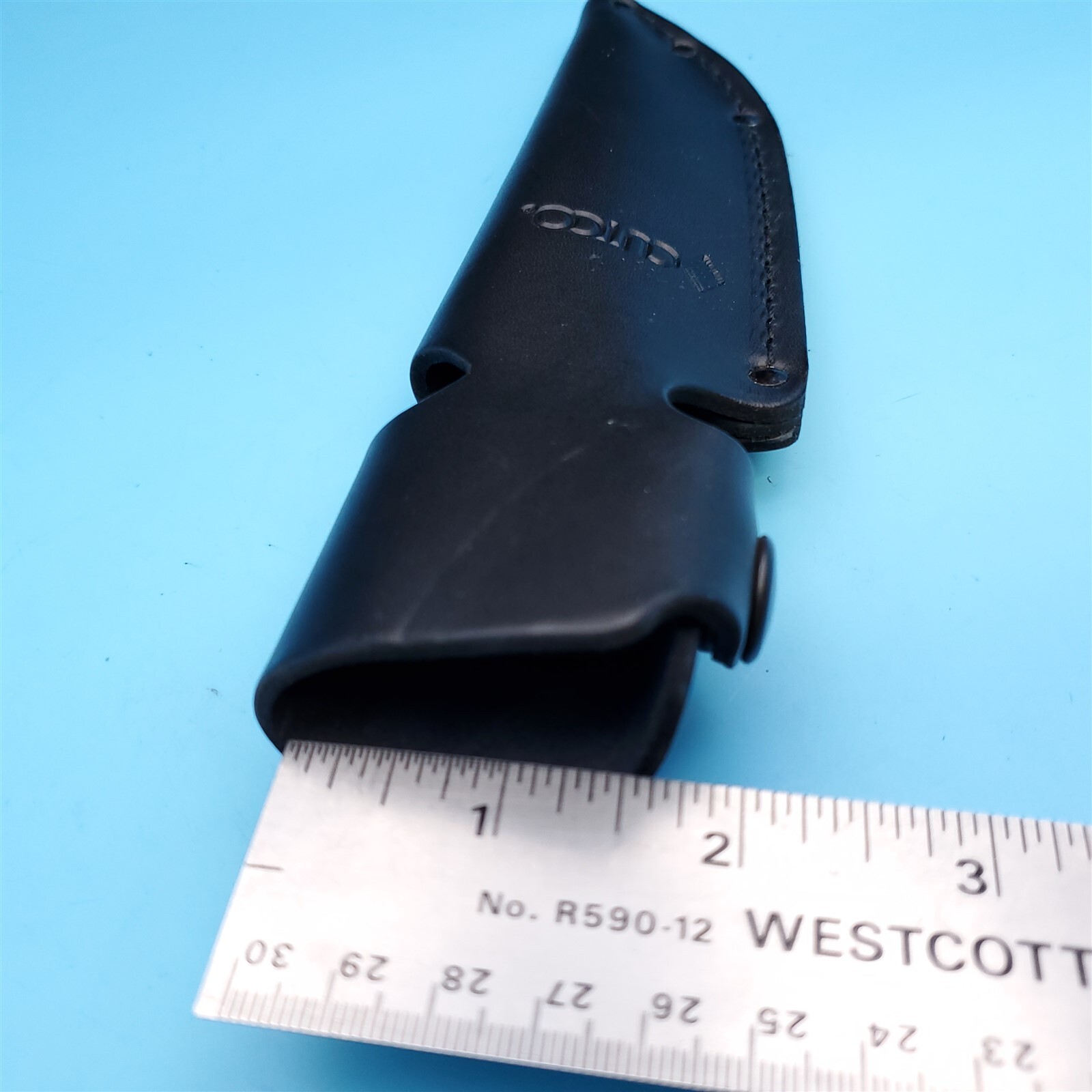 Cutco Knife Sheath Black Leather Fixed Blade Belt 5" Hunting 1087 5718 5719 USA