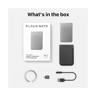 AI Voice Recorder, PLAUD Note Voice Recorder w/Case, App Control, Transcribe ...