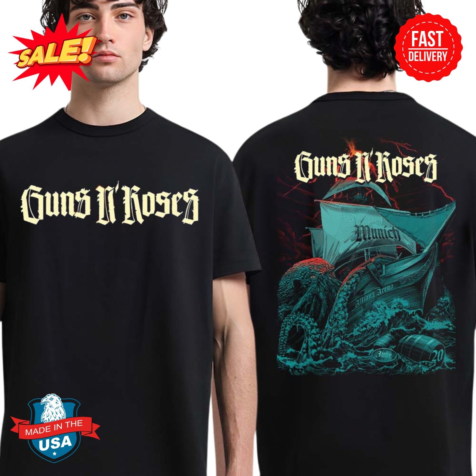 【サットン】Guns N' Roses2025 日本限定 Tシャツ セール！GUNS N' ROSES 2025年日本公演Tシャツ - メルカリ