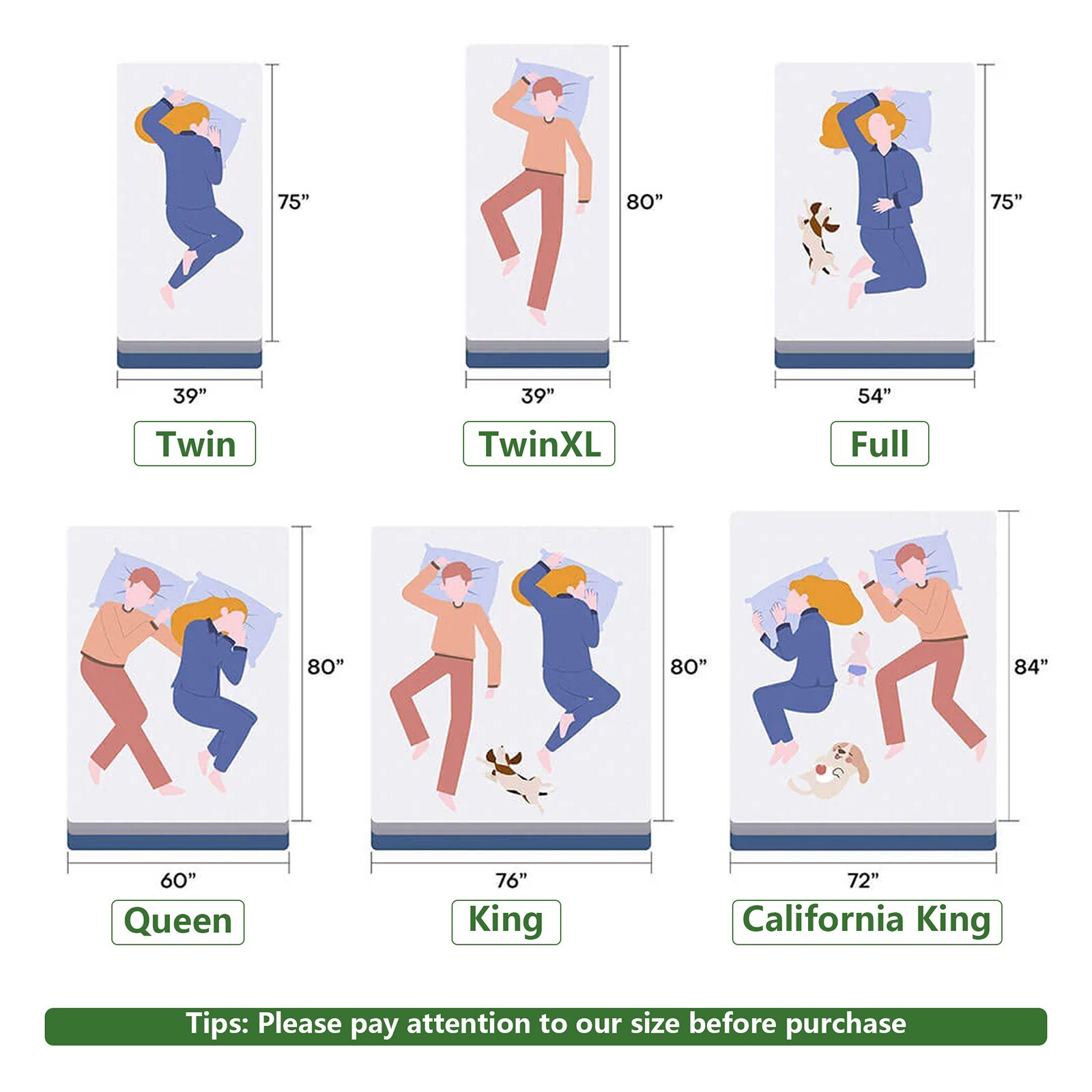 12" 14" Gel Memory Foam Mattress Twin Full Queen King Hybrid Spring In A Box