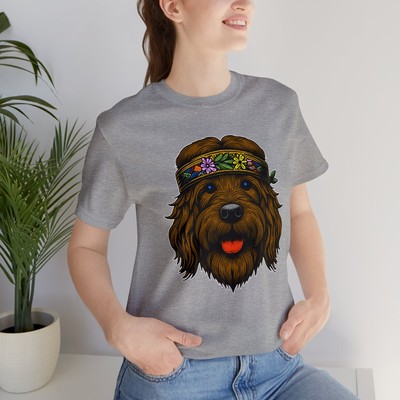 Hippie Dog T-shirt - Unique Design - Great Gift 