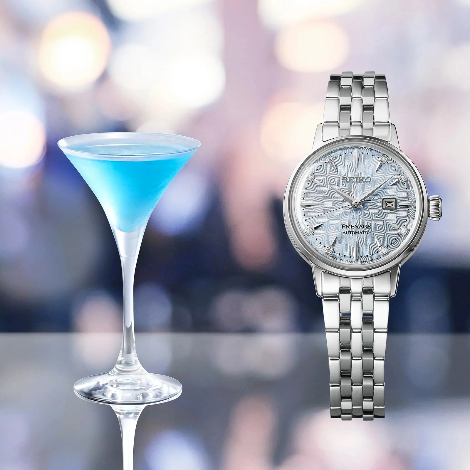 Pre-owned Seiko Women's Presage Diamond Automatic Watch Sre007