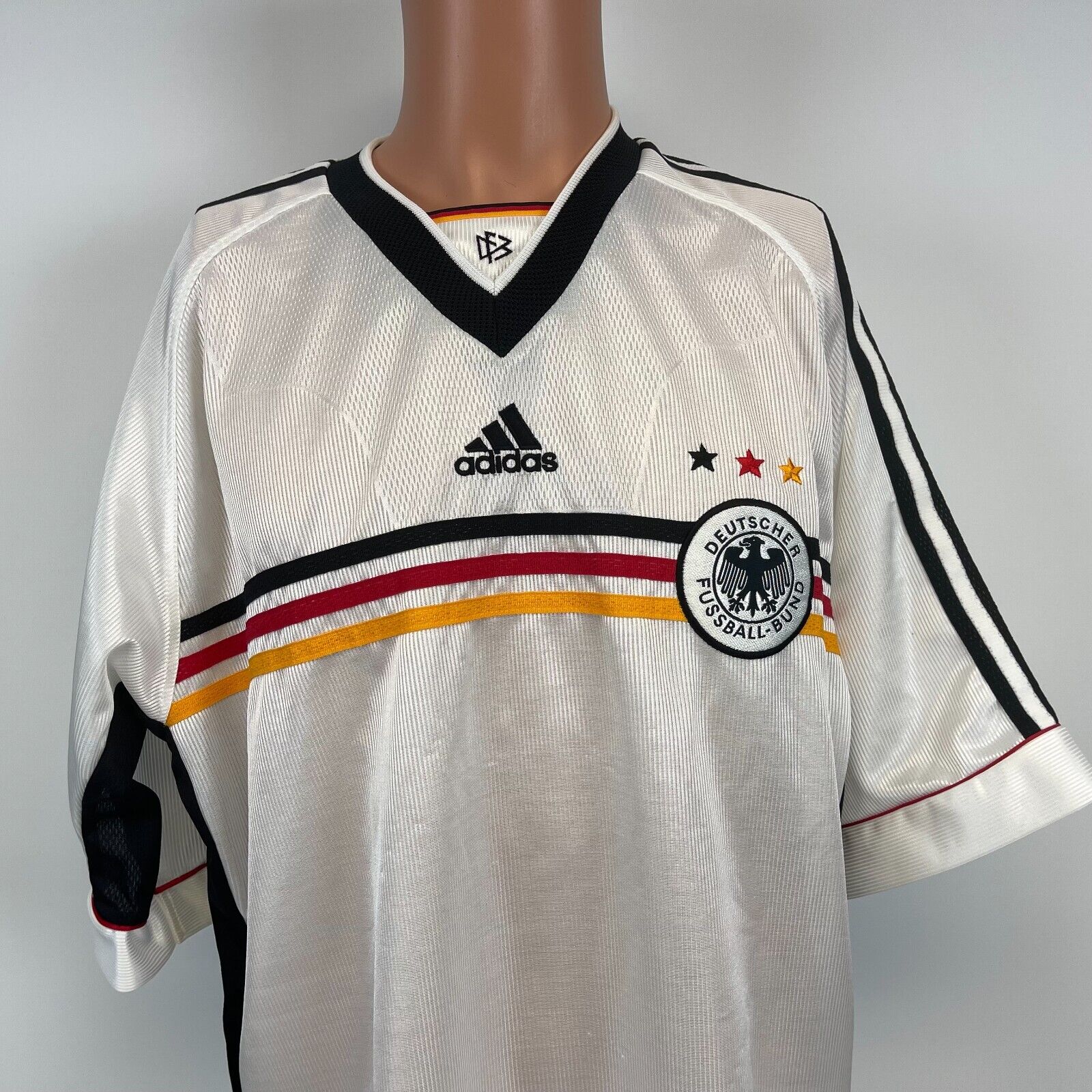 Adidas Germany National Soccer Blank Jersey Vtg 90s 1998 Adidas Germany National Soccer Blank Jersey Vtg 90s 1998