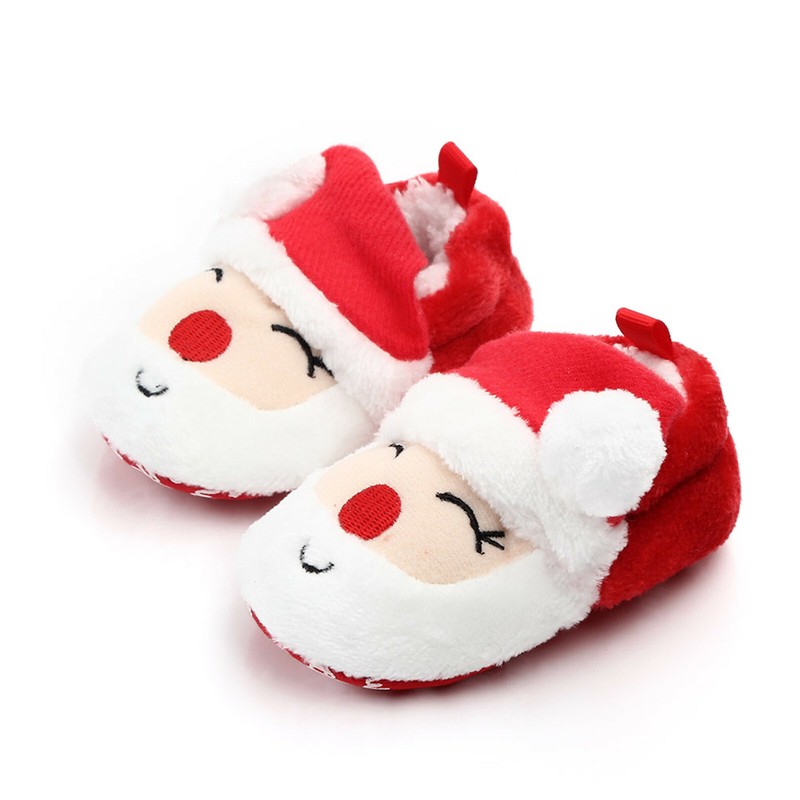 Infant Baby Winter Warm Shoes Girl Boy Christmas Booties Fleece Shoes Sneakers