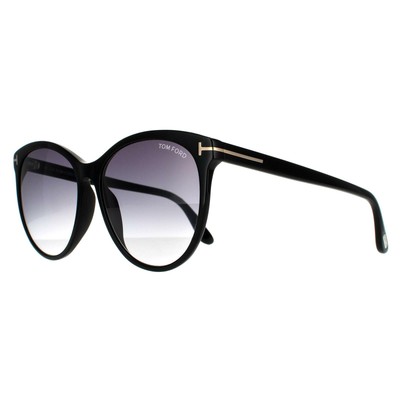 Pre-owned Tom Ford Sunglasses Maxim Ft0787 01b Shiny Black Smoke Grey Gradient In Gray