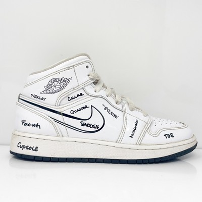 

Nike Boys Air Jordan 1 DQ1864-100 Белые баскетбольные кроссовки Размер 5Y, Белый, Air Jordan 1