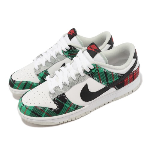 

Nike Dunk Low Retro PRM Tartan Plaid White Black Men Casual Lifestyle DV0827-100, Белый, Dunk Low Retro Prm