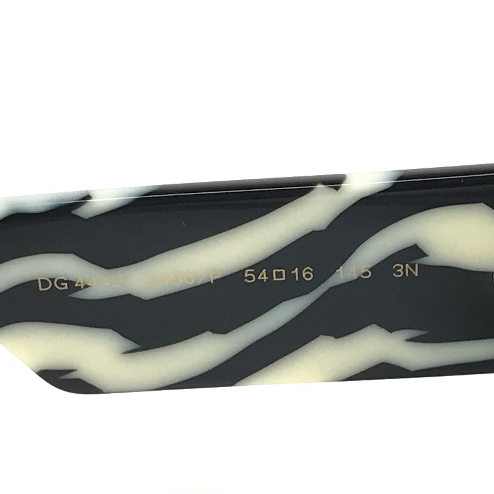 Pre-owned Dolce & Gabbana Dolce And Gabbana Sunglasses Dg4449 3450/p Black On Zebra With Zebra Lenses