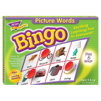 Trend Enterprises: Picture Words Bingo Game, Educational Game, Kids 4+