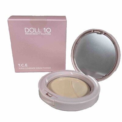 Doll 10 T.C.E. Super Coverage Talc-Free Serum Powder Foundation LIGHT 0.28 oz