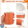 URATOT 60 Pieces 9 Ounce Disposable Paper Cups Autumn Color Party Cups Thanksgiving Fall Drinking Cups for Party, DIY, and Holiday, 5 Colors