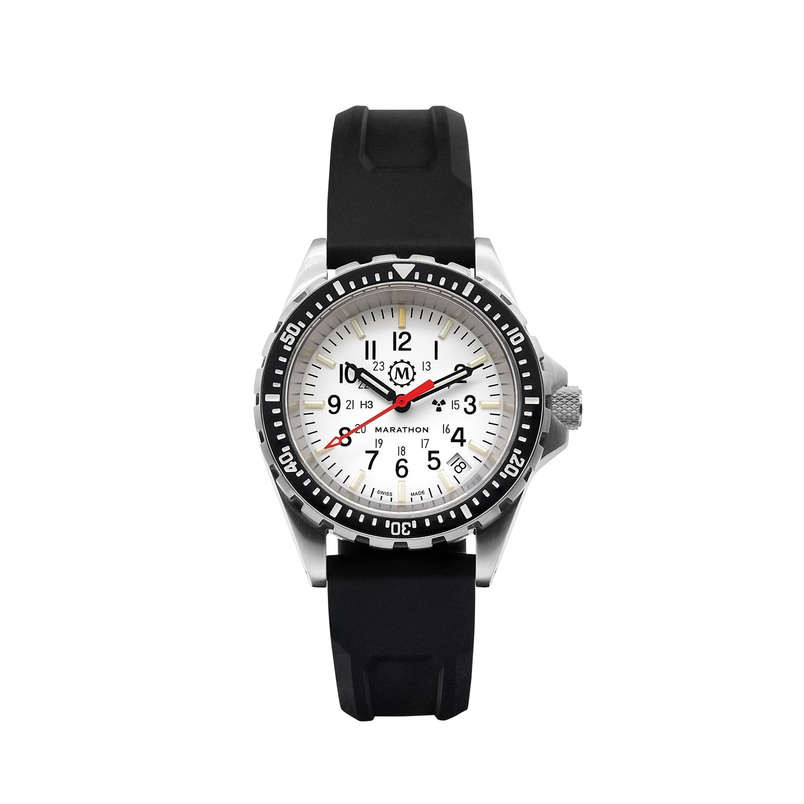 Pre-owned Marathon Artic Medium Tsar H3  Dive Watch, 36mm, 3-pc Swiss Strap -