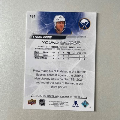 2022 Upper Deck Series 2 #494 Ethan Prow RC Young Guns