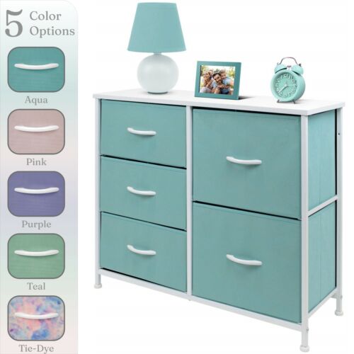 Nightstand Chest 5 Drawers Bedside Dresser Furniture For Bedroom Office Organize