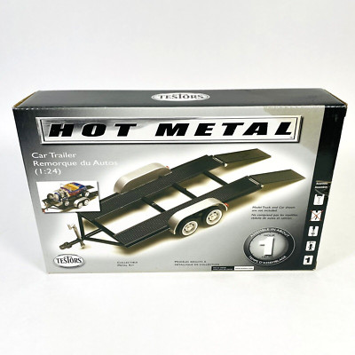 Testors - Hot Metal 234 1/24 Scale Car Trailer Diecast Model Hauler Kit - Sealed
