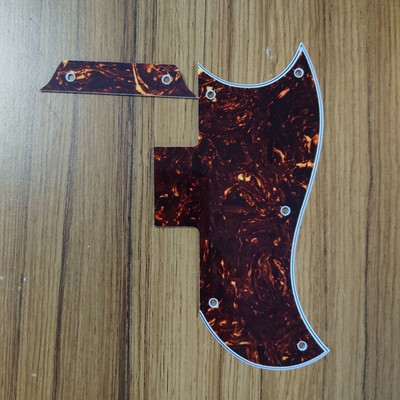 Guitar Parts For Grego 61 Guitar PickGuard Scratch Plate , 4Ply Brown Tortoise