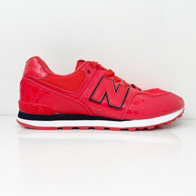 New Balance Boys 574 V1 GC574M1 Красная повседневная обувь Кроссовки Размер 4,5 м