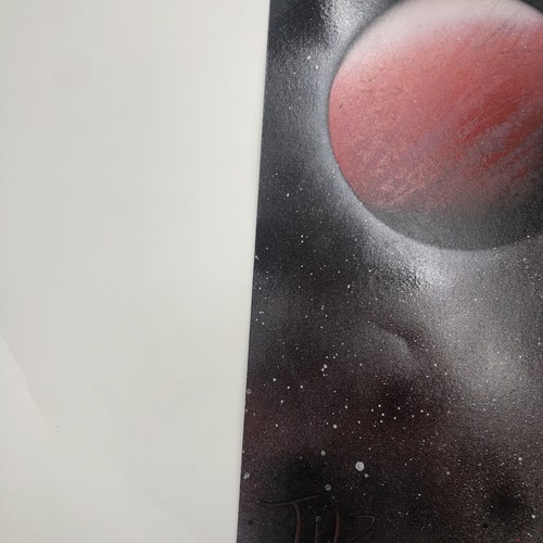 (Brand-New) Space Spray Paint Art Original Signed Poster-board