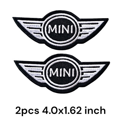 2PCS MINI Cooper Logo Blue Motor Sport Size 2.0''x2.0'' Embroidered Iron On Patch