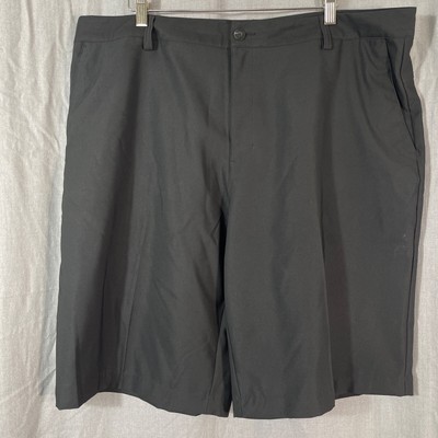 ADIDAS Golf Shorts 3 Stripe Mens Size 40 Climalite Black Performance Stretch