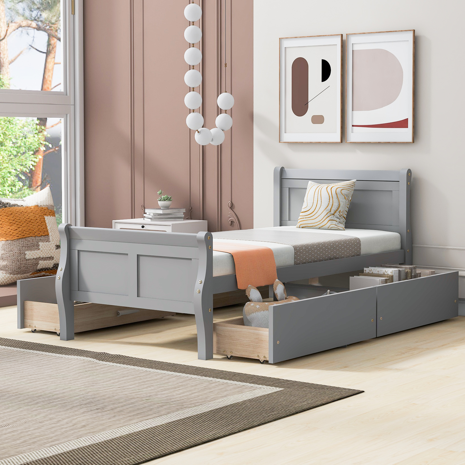 With 4 Drawers /headboard/footboard