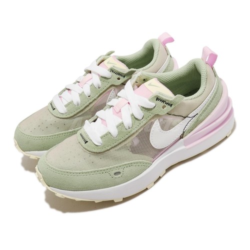 

Nike Waffle One PS Розовая пена Зеленая белая детская повседневная обувь для дошкольников DC0480-602, Зеленый, Waffle One Ps