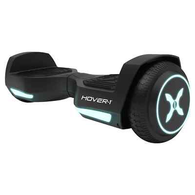 HOVER-1 REBEL HOVERBOARD FOR TEENS, LED HEADLIGHTS, 6 MPH MAX SPEED, BLACK *DM