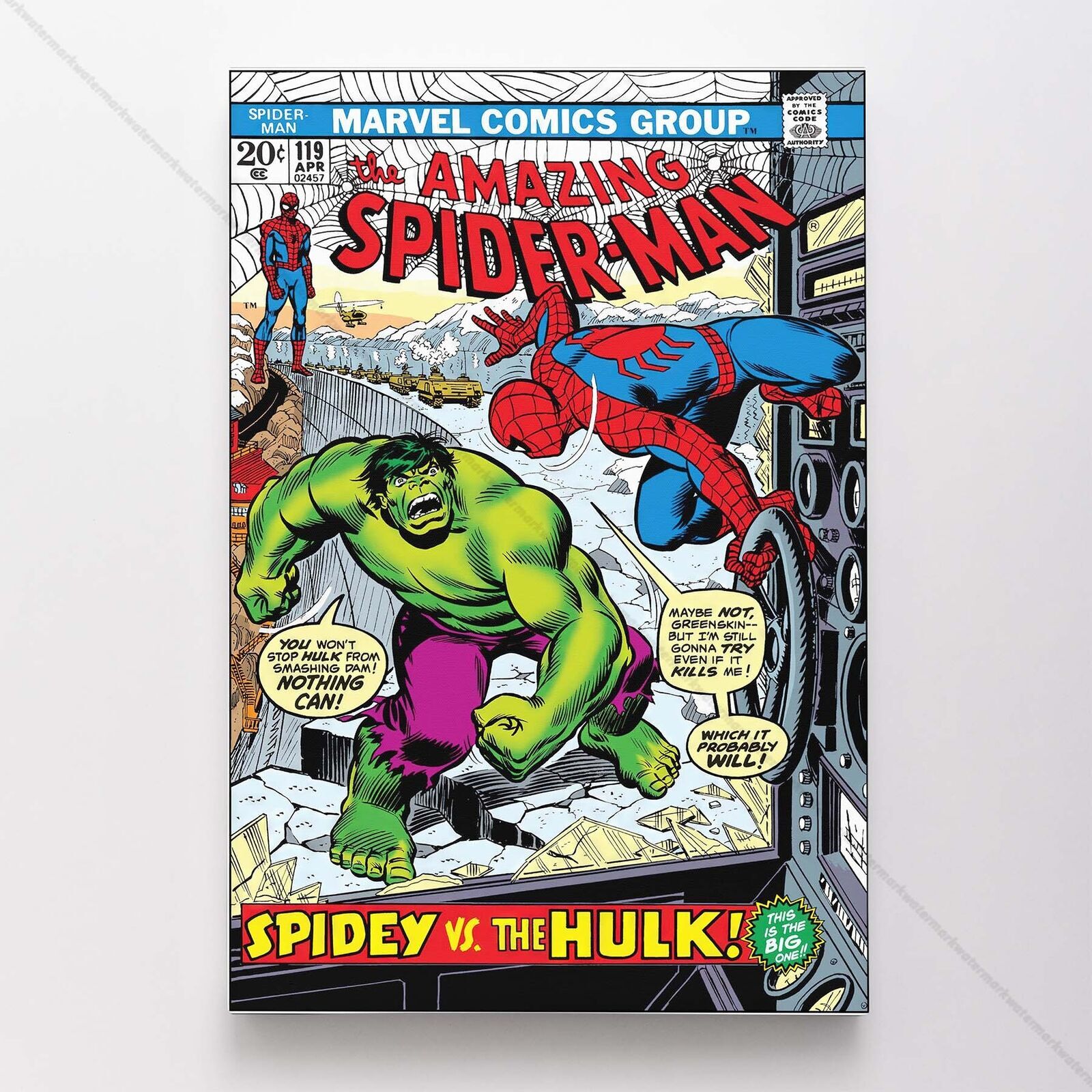 The Amazing Spider-Man #119 Poster Canvas Spiderman Marvel Comic Book Print