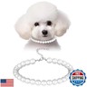 Qianyu Pet Pearl Collar Cute Cat Pearl Necklace Chunky Pearl Jewelry Accessories Adjustable Bling Beaded Dog Collar for Chihuahua York Puppy Kitten Wedding Party