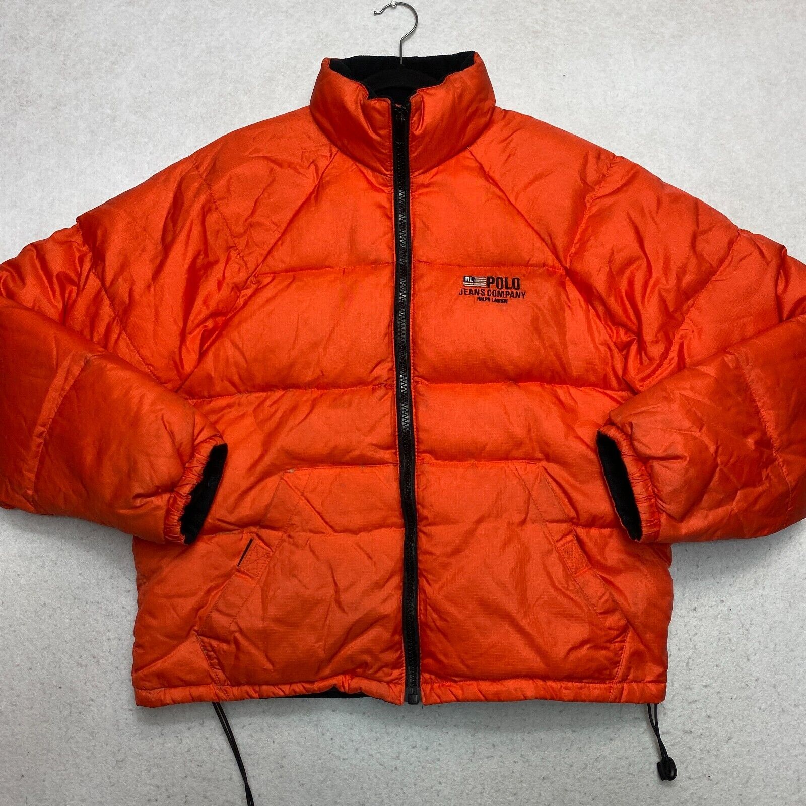 Vintage Polo Jeans Co Puffer 80% Down Jacket Men's M Orange Vintage Polo Jeans Co Puffer 80% Down Jacket Men's M Orange