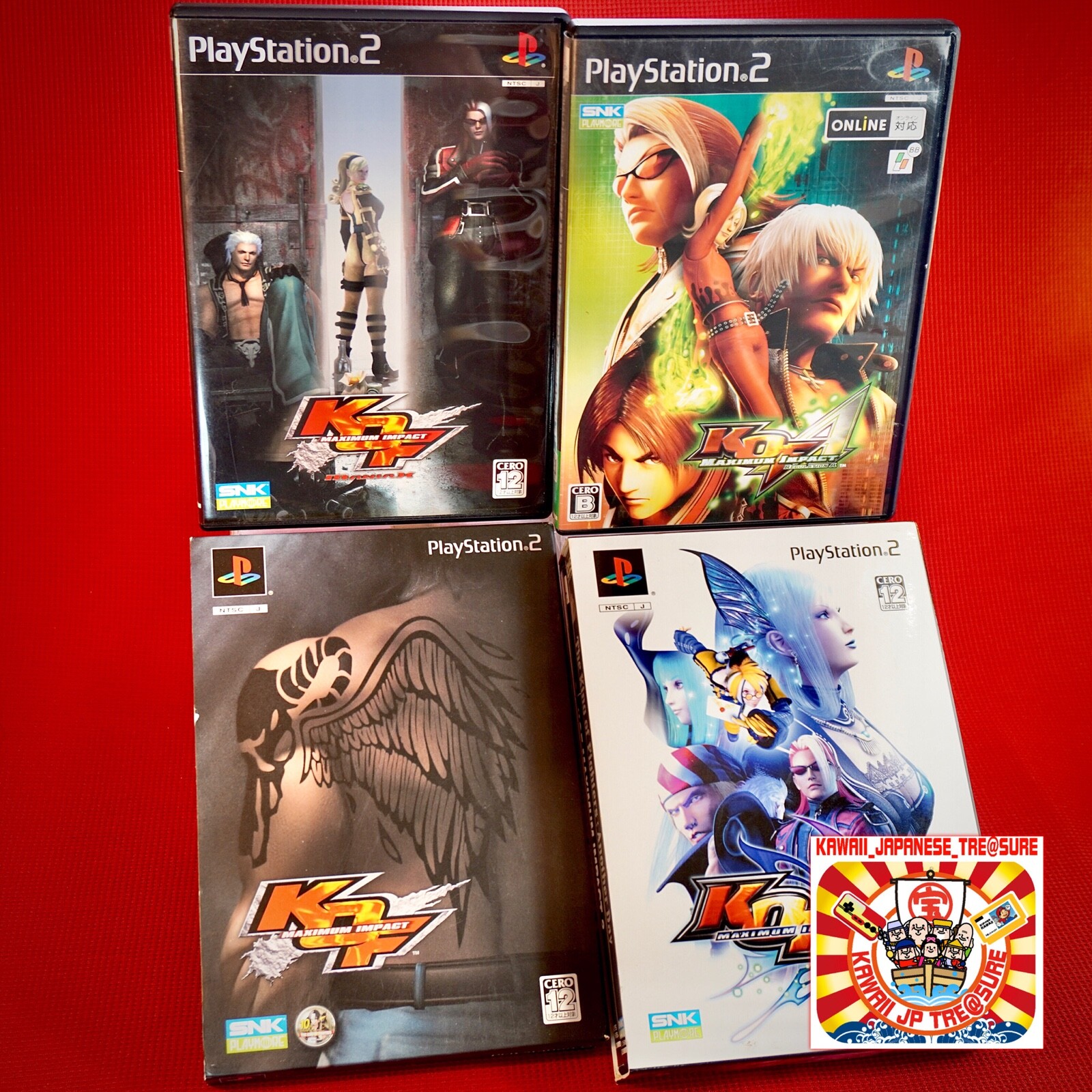 KOF Lot 4 Set PS2 Maximum Impact 2 Maniax Regulation A King KOF Lot 4 Set PS2 Maximum Impact 2 Maniax Regulation A King