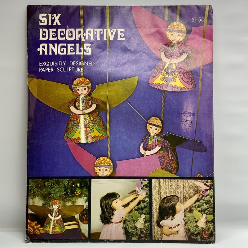 Vintage 1971 Paper Sculpture Decorative Angels Retro Christmas 3D DIY