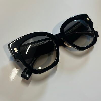 Pre-owned Fendi Ladies Black Sunglasses W/ Gold Hardware, "ff0458/g/s" In Gray