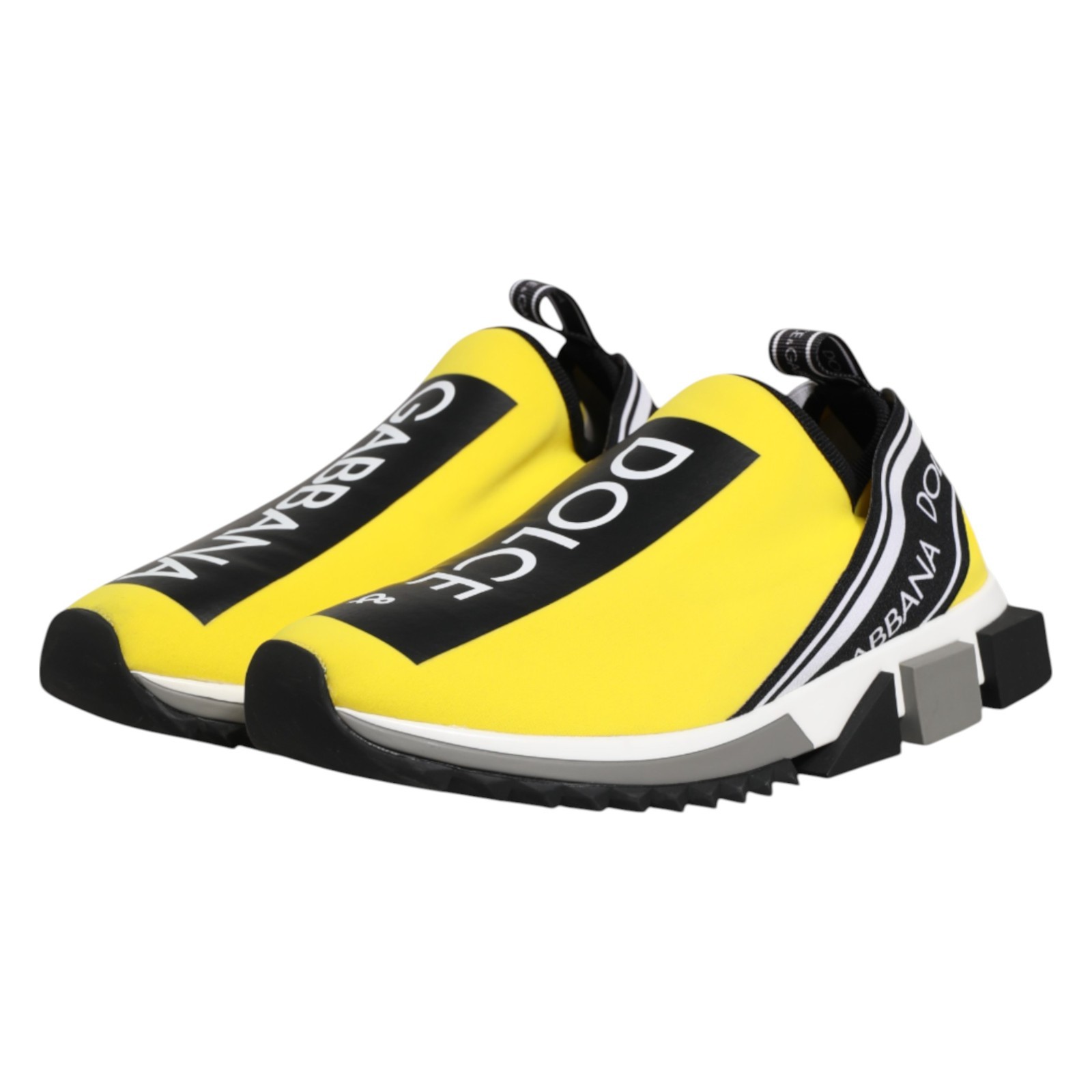 DOLCE & GABBANA Shoes Yellow Logo Low Top Sorrento Sneakers