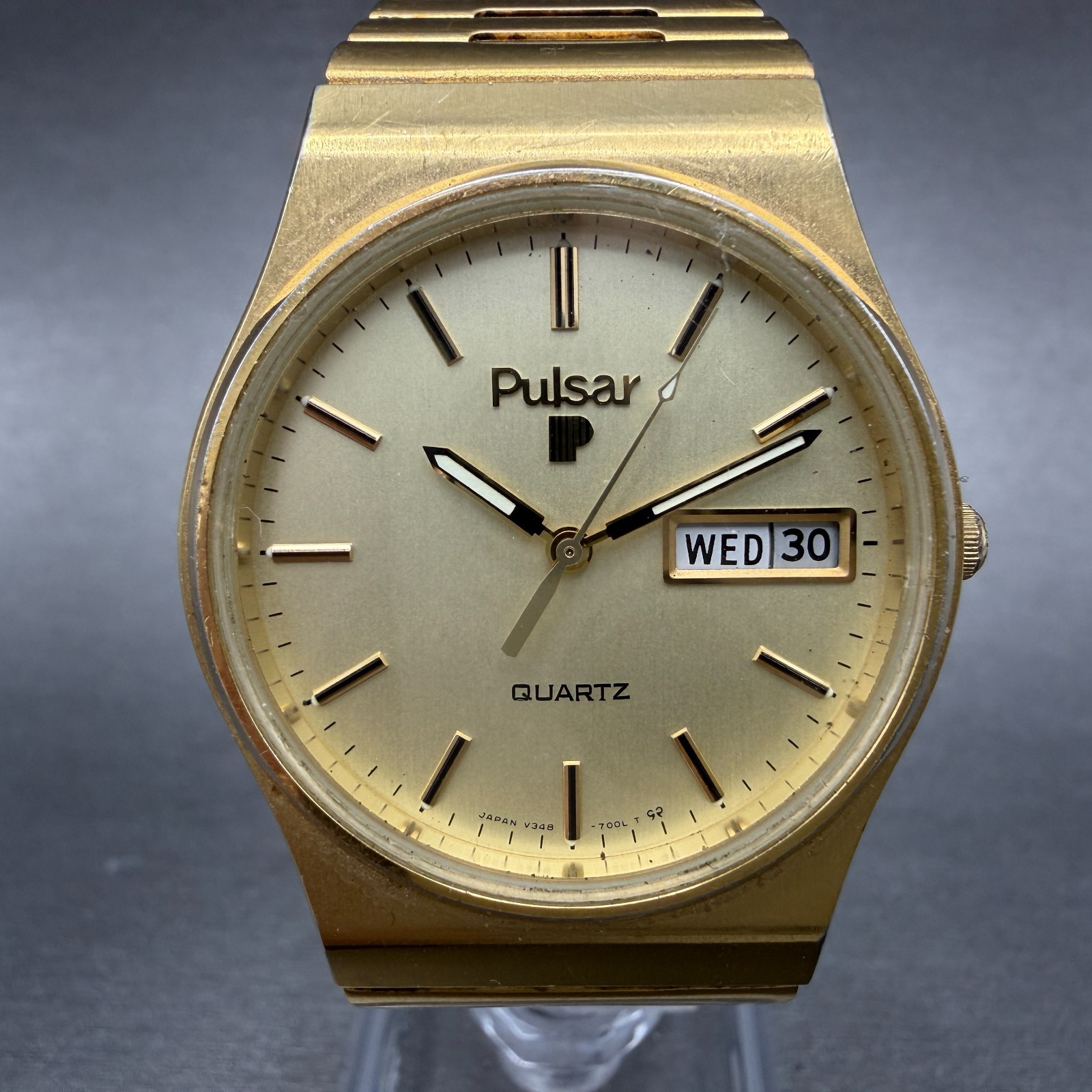 ネット卸し売り 1円超レア!セイコー PULSAR 美し過ぎるシャンパン