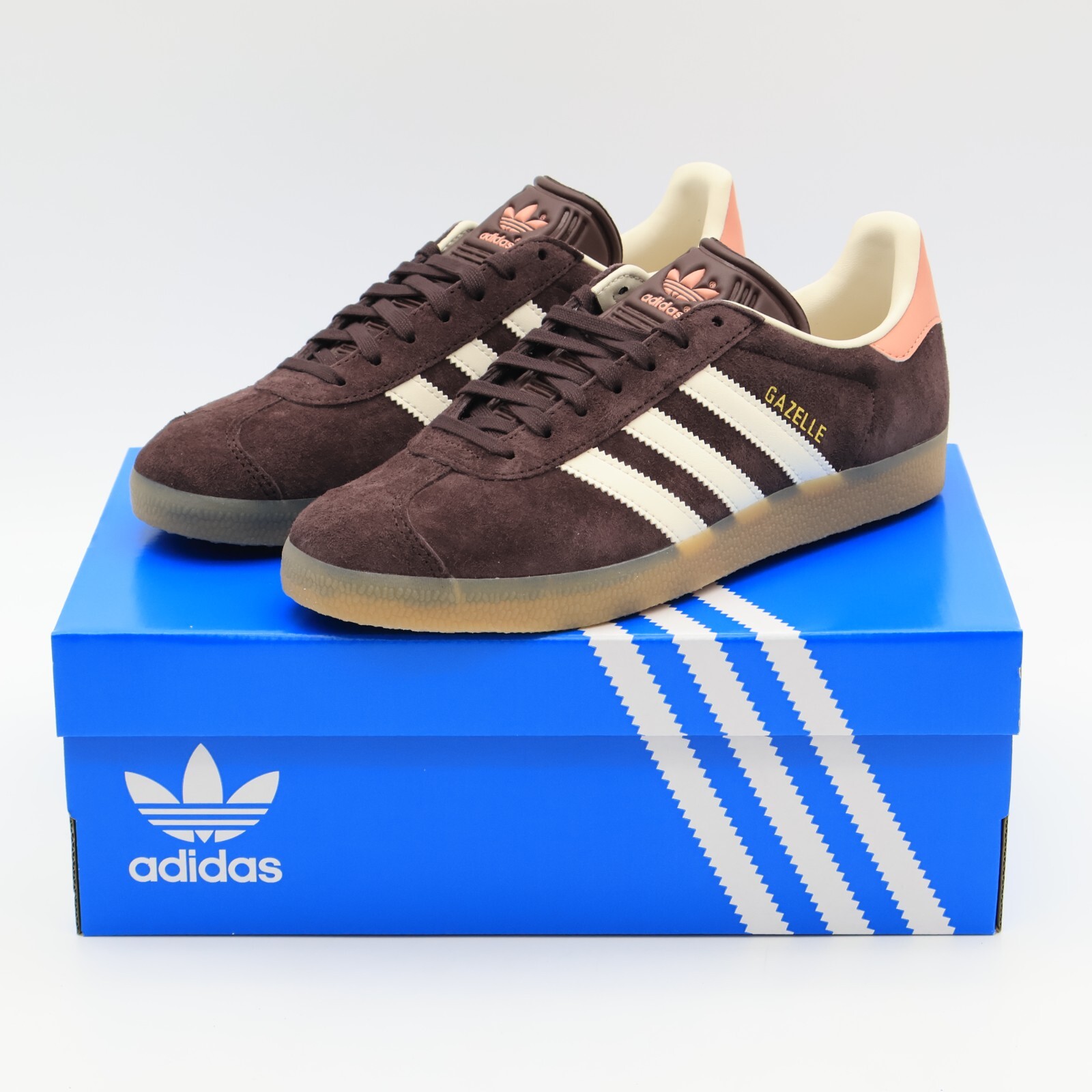 Pre-owned Adidas Originals If3233  Gazelle Shadow Brown Cream White Gum (women's)