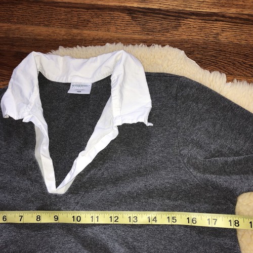 Motherhood Womens Collared Sweater Size M Gray