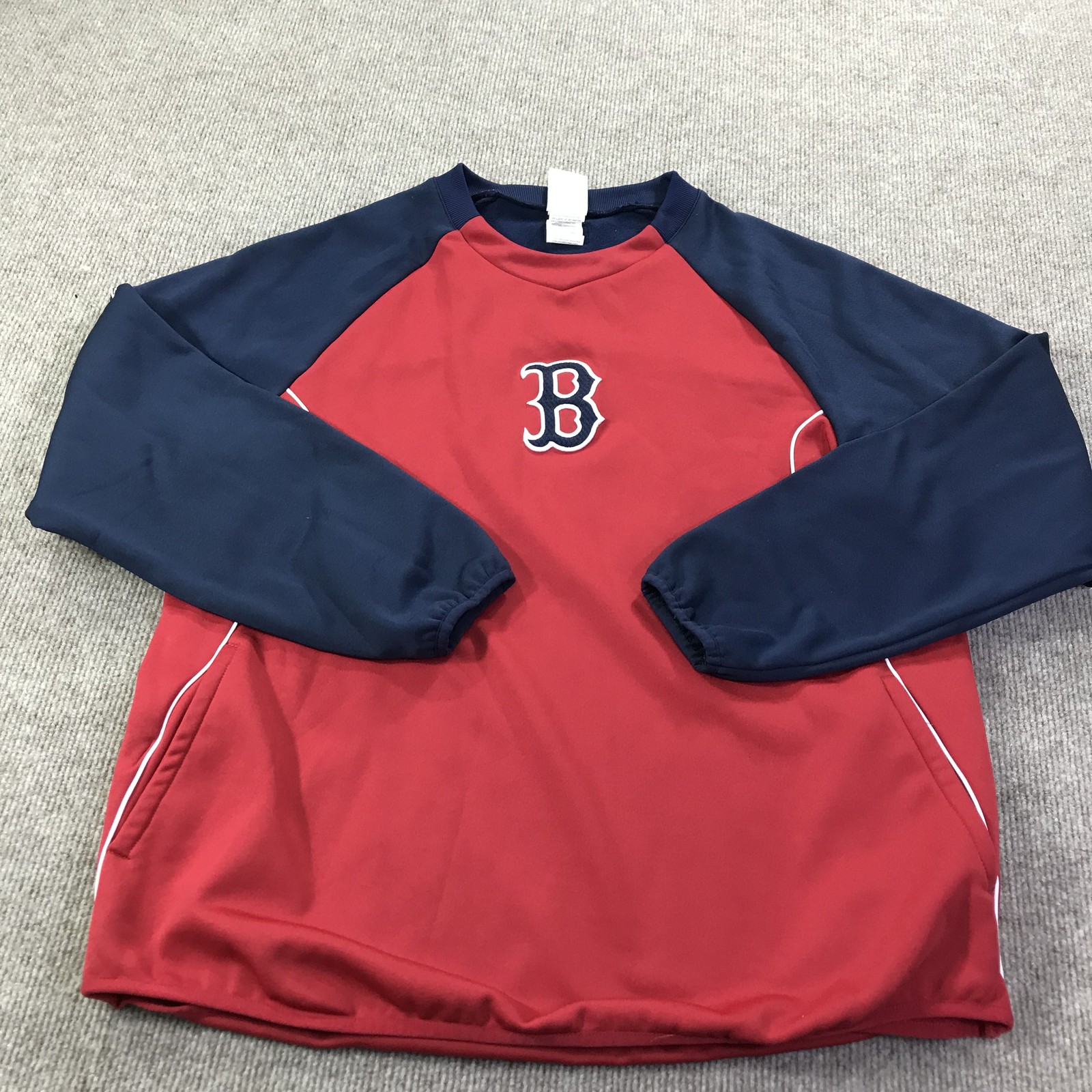 Boston Red Sox Jacket Mens Large MLB Baseball Therma Base Majestic Pullover