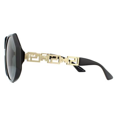 Pre-owned Versace Sunglasses Ve4395 534587 Black Dark Gray
