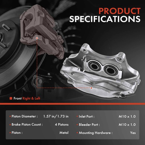 2x Front Driver Passenger Brake Caliper w/o Bracket for Toyota Tacoma 1995-2004